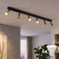 Faretto LED TOP 6xGU10/10W/230V nero/oro