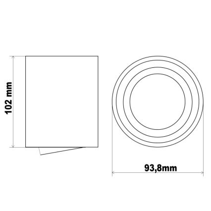 Faretto LED TUBA 1xGU10/5W/230V 2700K bianco