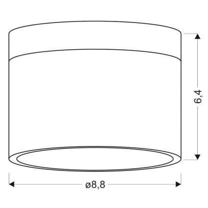 Faretto  LED  TUBA LED/9W/230V bianco/nero