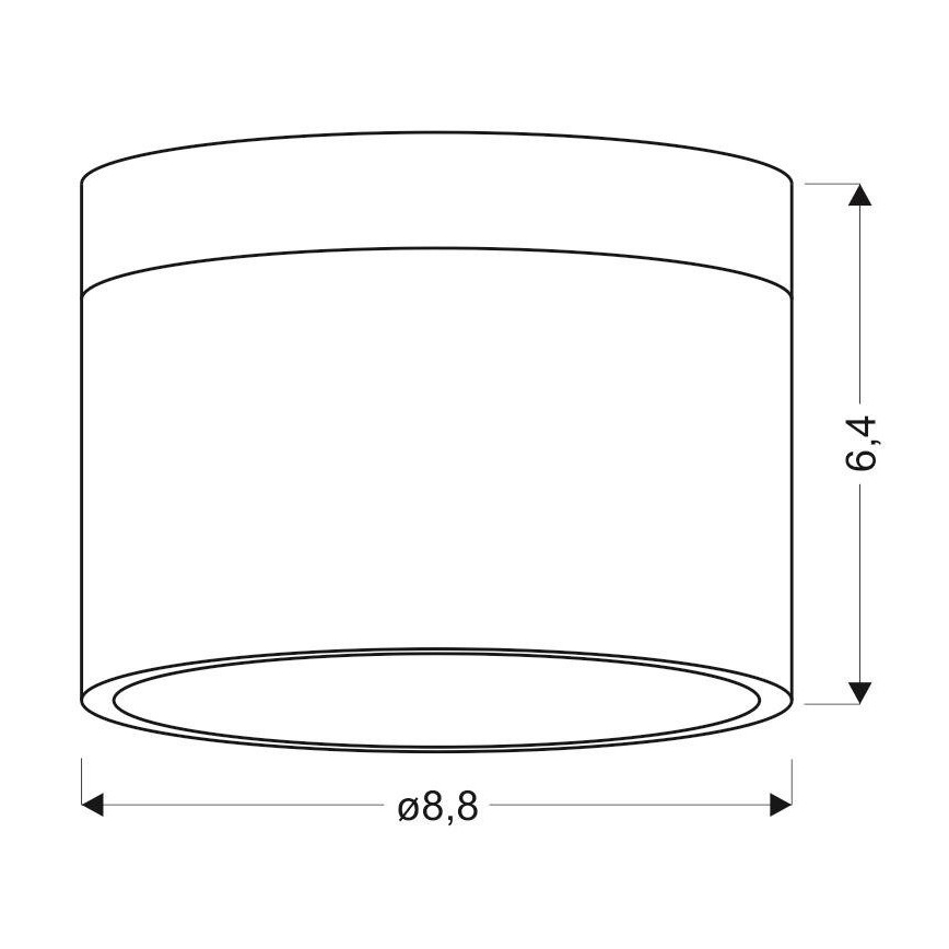 Faretto  LED  TUBA LED/9W/230V bianco/nero