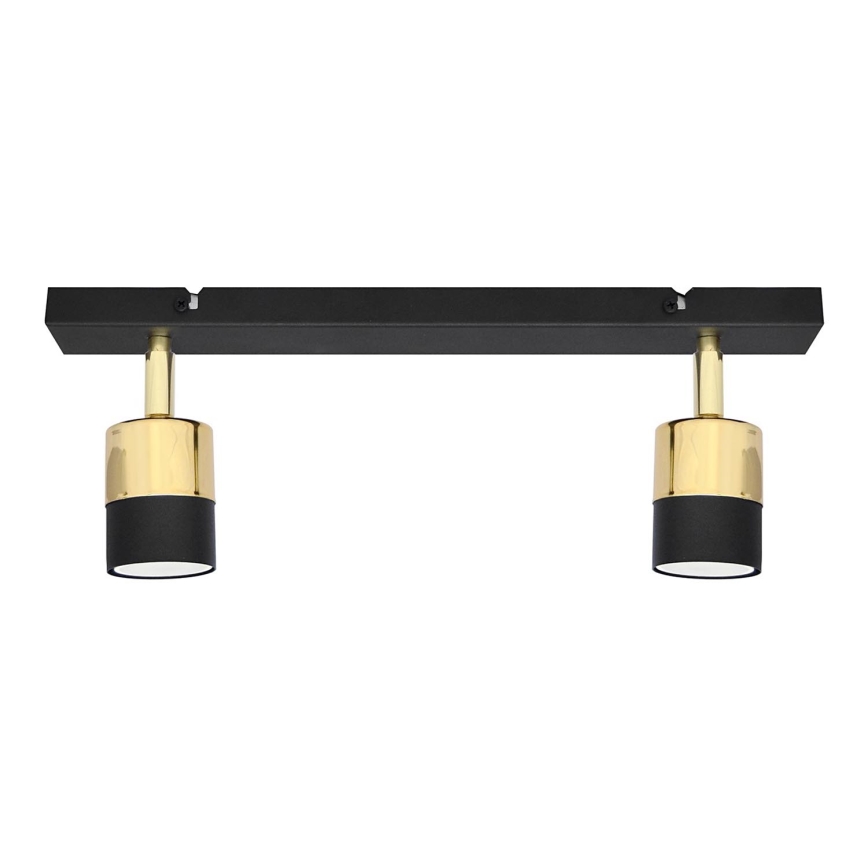 Faretto LED TUBSSON 2xGU10/4,8W/230V nero/oro