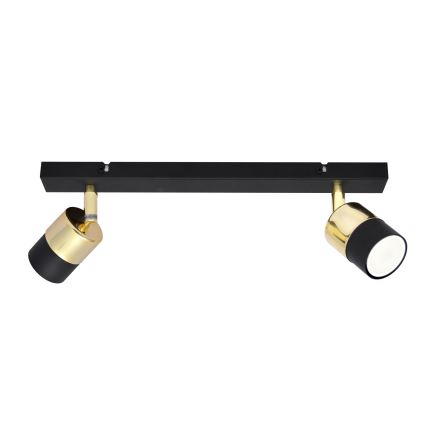 Faretto LED TUBSSON 2xGU10/4,8W/230V nero/oro
