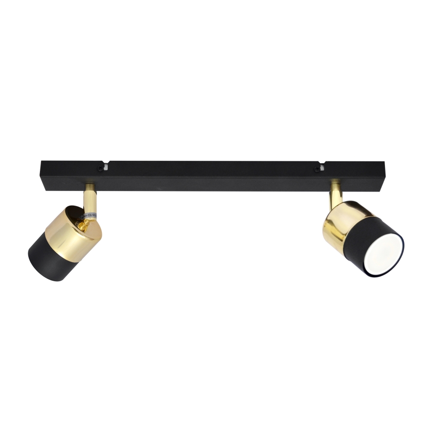 Faretto LED TUBSSON 2xGU10/4,8W/230V nero/oro