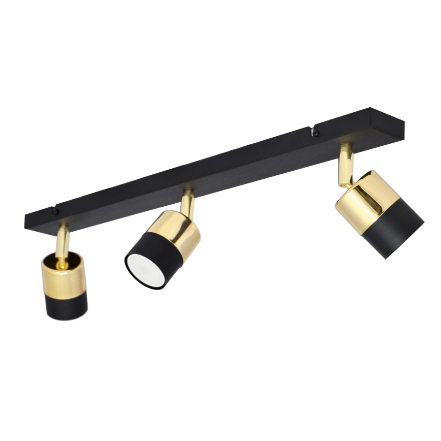 Faretto LED TUBSSON 3xGU10/4,8W/230V nero/oro