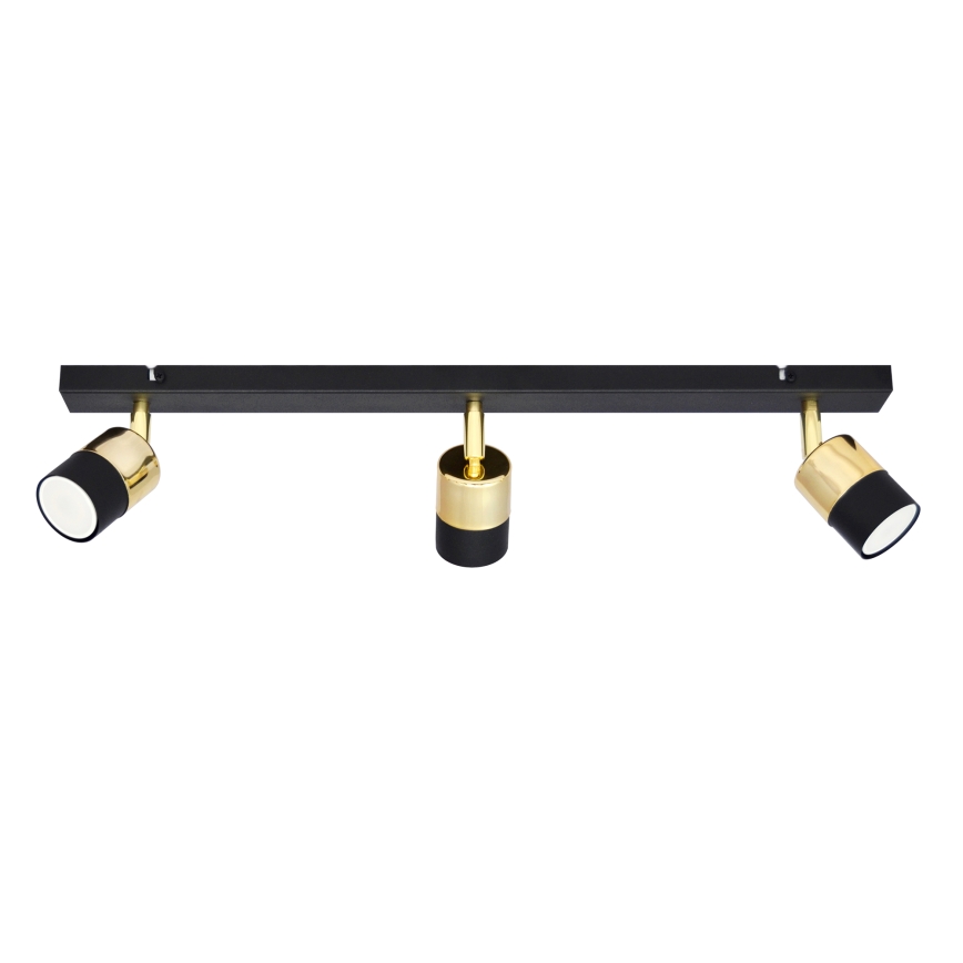 Faretto LED TUBSSON 3xGU10/4,8W/230V nero/oro