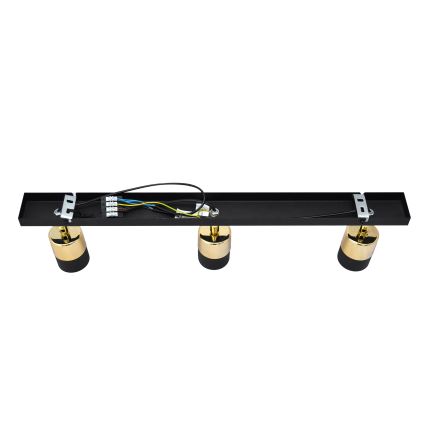 Faretto LED TUBSSON 3xGU10/4,8W/230V nero/oro