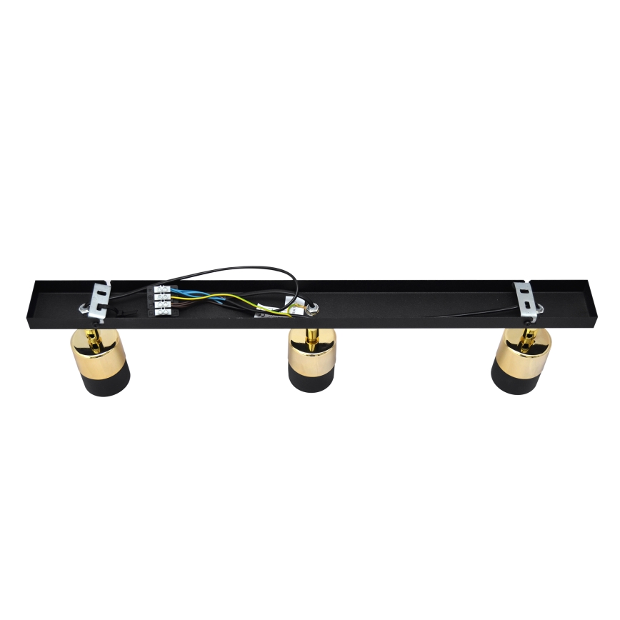 Faretto LED TUBSSON 3xGU10/4,8W/230V nero/oro