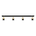 Faretto LED TUBSSON 4xGU10/4,8W/230V nero/oro