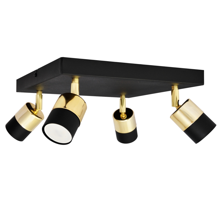 Faretto LED TUBSSON 4xGU10/4,8W/230V nero/oro