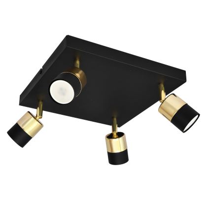 Faretto LED TUBSSON 4xGU10/4,8W/230V nero/oro