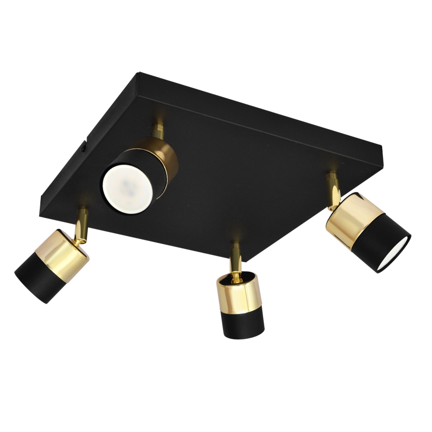 Faretto LED TUBSSON 4xGU10/4,8W/230V nero/oro