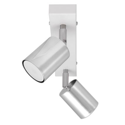 Faretto LED TUNE 2xGU10/4,8W/230V cromo opaco/bianco