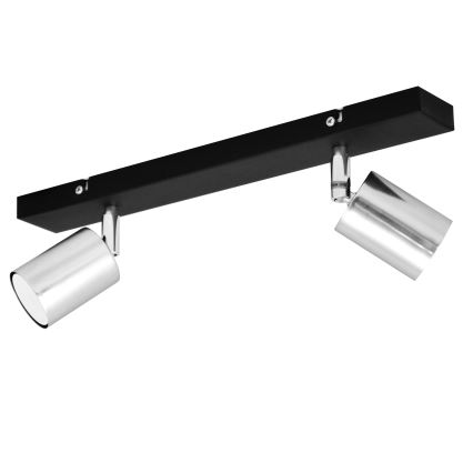 Faretto LED TUNE 2xGU10/4,8W/230V cromo opaco/nero