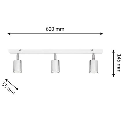 Faretto LED TUNE 3xGU10/4,8W/230V cromo opaco/bianco