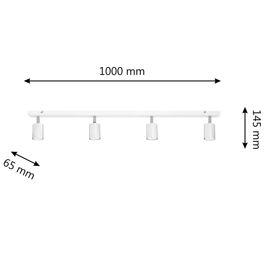 Faretto LED TUNE 4xGU10/4,8W/230V cromo opaco/bianco