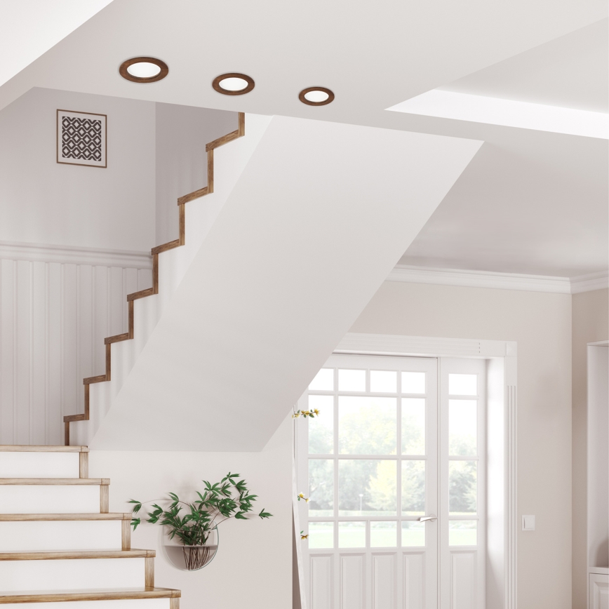 Lampada LED da incasso WOODY SPOT LED/12,5W/230V 4000K ciliegio Ø 16 cm