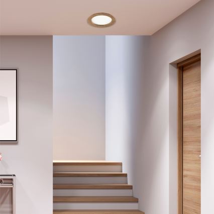 Lampada da incasso LED WOODY SPOT LED/16,5W/230V 4000K noce Ø 18,5 cm