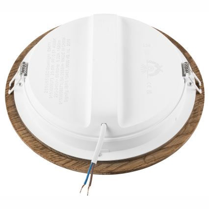 Lampada LED da incasso WOODY SPOT LED/23,5W/230V 4000K noce ? 23,5 cm