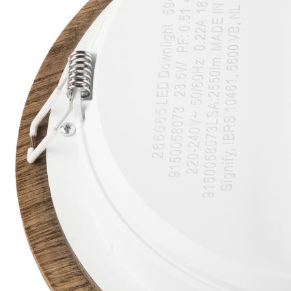 Lampada LED da incasso WOODY SPOT LED/23,5W/230V 4000K noce ? 23,5 cm