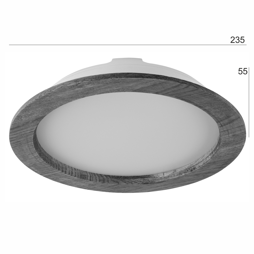 Lampada LED da incasso WOODY SPOT LED/23,5W/230V 4000K noce ? 23,5 cm