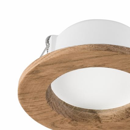 Lampada LED da incasso WOODY SPOT LED/5,5W/230V 4000K noce Ø 10 cm