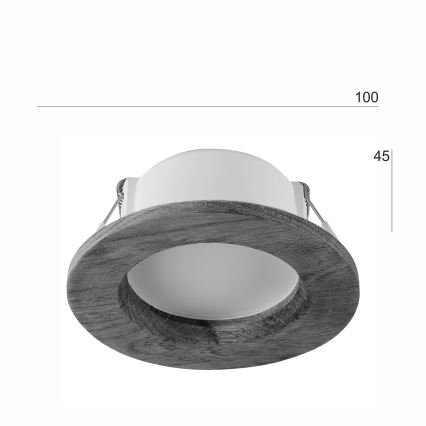 Lampada LED da incasso WOODY SPOT LED/5,5W/230V 4000K noce Ø 10 cm