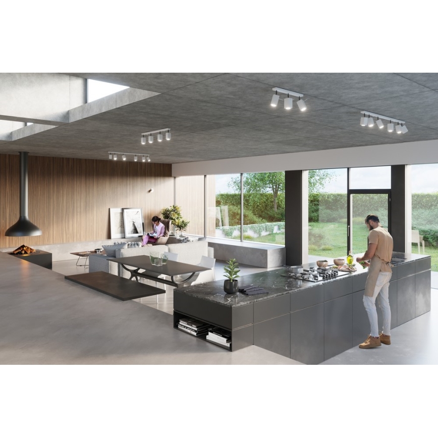 Sollux SL.0098 - Plafoniera MERIDA 4 4xGU10/40W/230V bianco