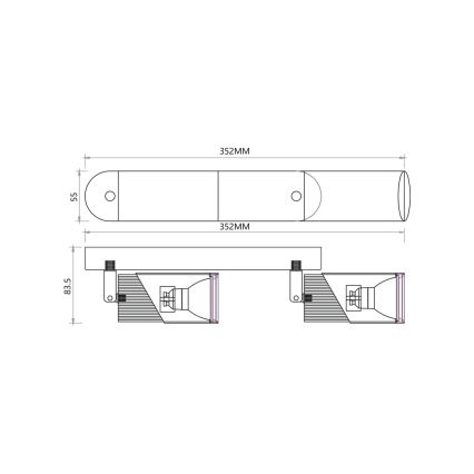 Faretto NEO 2xGU10/8W/230V bianco