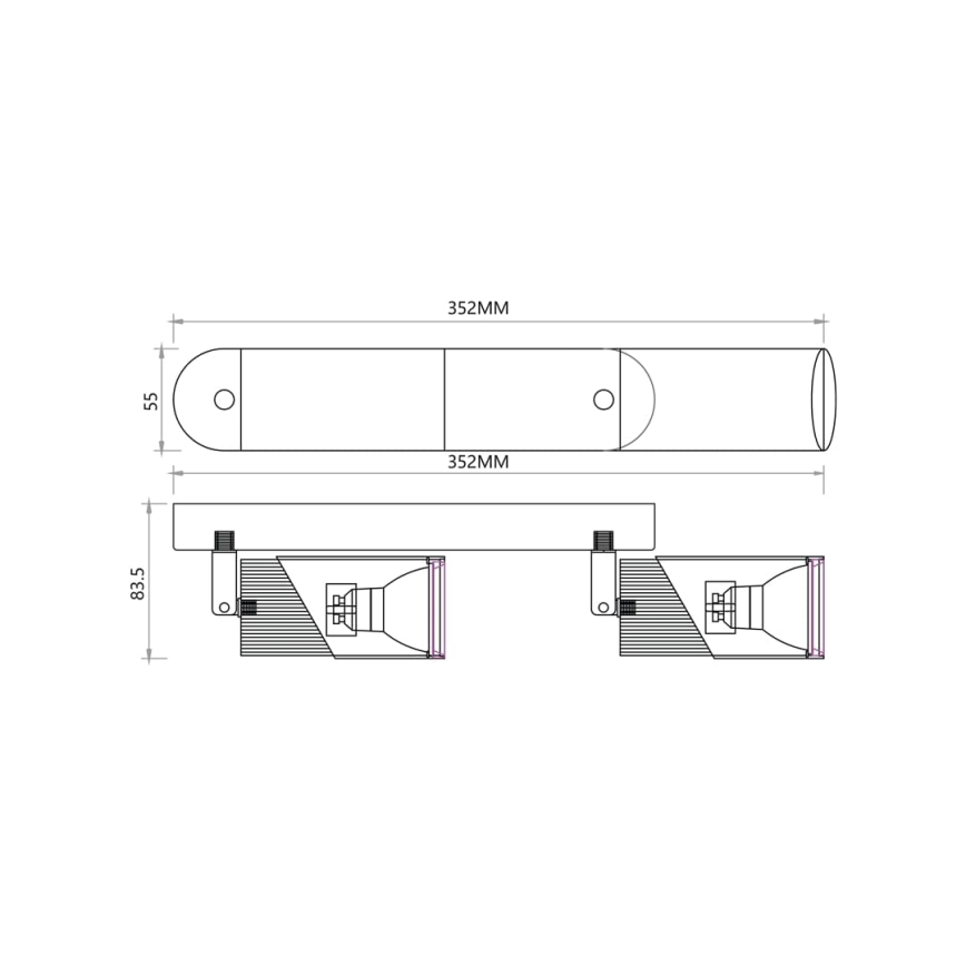 Faretto NEO 2xGU10/8W/230V bianco