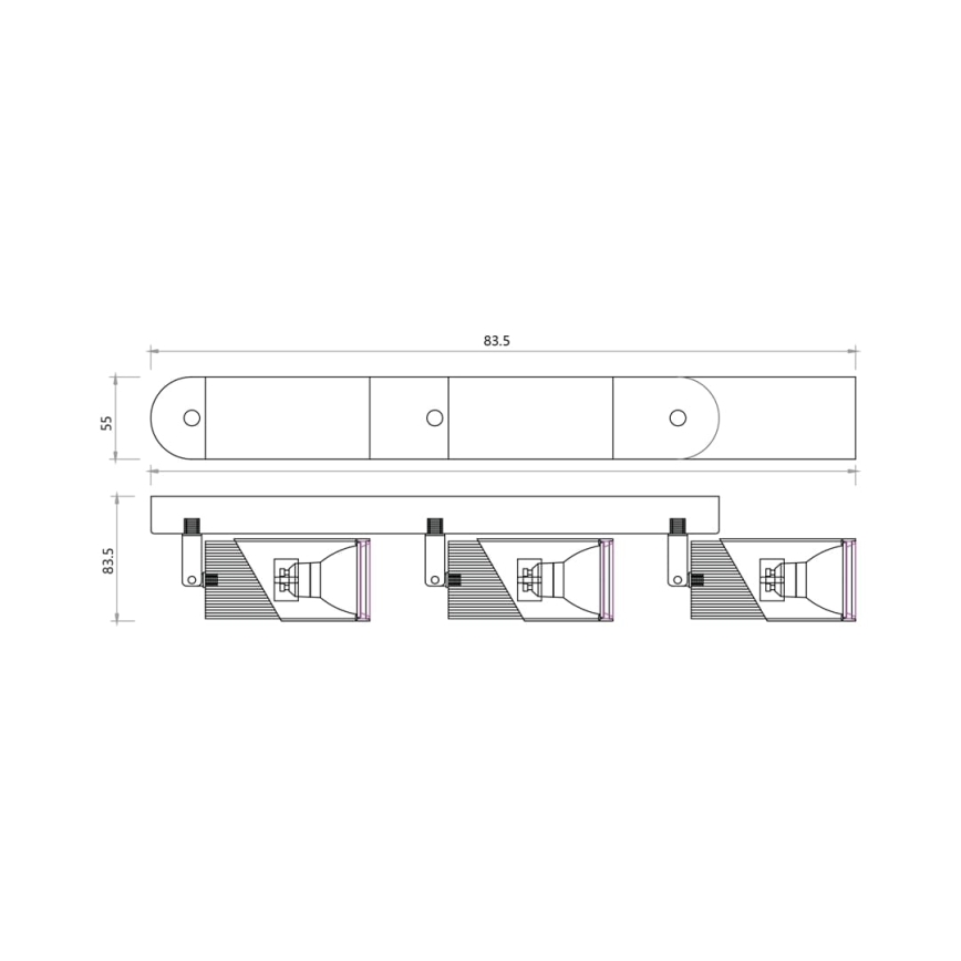 Faretto NEO 3xGU10/8W/230V bianco