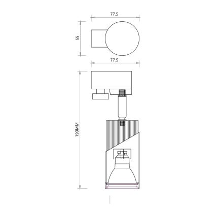 Faretto NEO per sistema a binario 1xGU10/8W/230V bianco