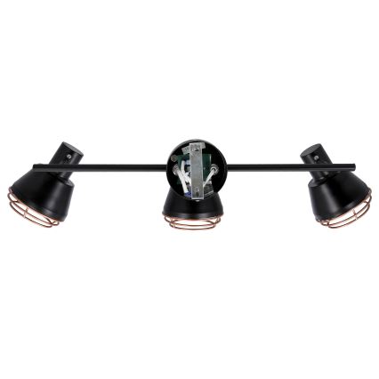 Faretto NERIA 3xE14/40W/230V nero/rame