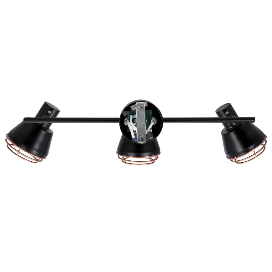 Faretto NERIA 3xE14/40W/230V nero/rame