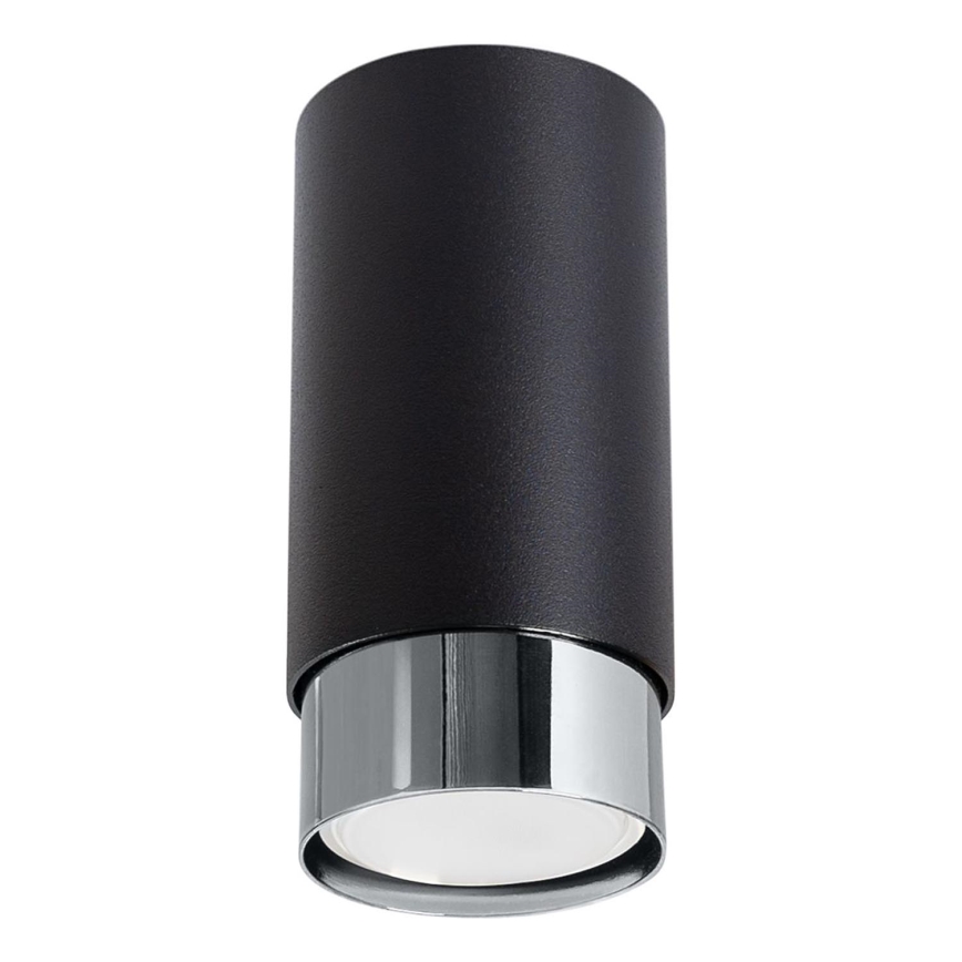 Faretto NERO 1xGU10/10W/230V 12,5 cm nero/cromo lucido
