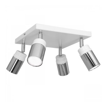 Faretto NEST 4xGU10/8W/230V bianco/cromo lucido