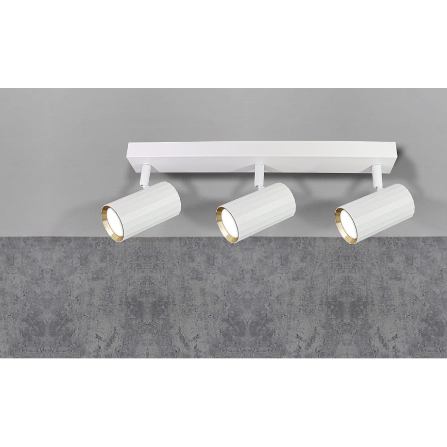 Faretto NICEA 3xGU10/10W/230V bianco