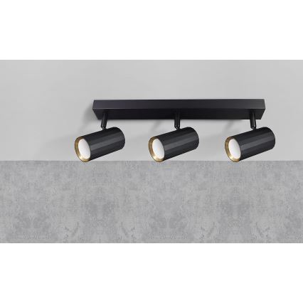 Faretto NICEA 3xGU10/10W/230V nero