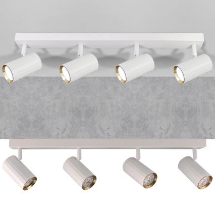 Faretto NICEA 4xGU10/10W/230V bianco