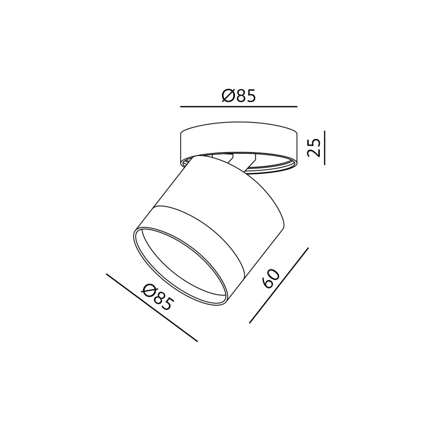 Faretto OH12F 1xGX53/35W/230V 8,5 cm bianco