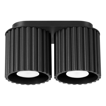 Faretto orientabile AURA 2xGU10/10W/230V nero