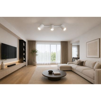 Faretto orientabile FAMA 3xGU10/30W/230V bianco