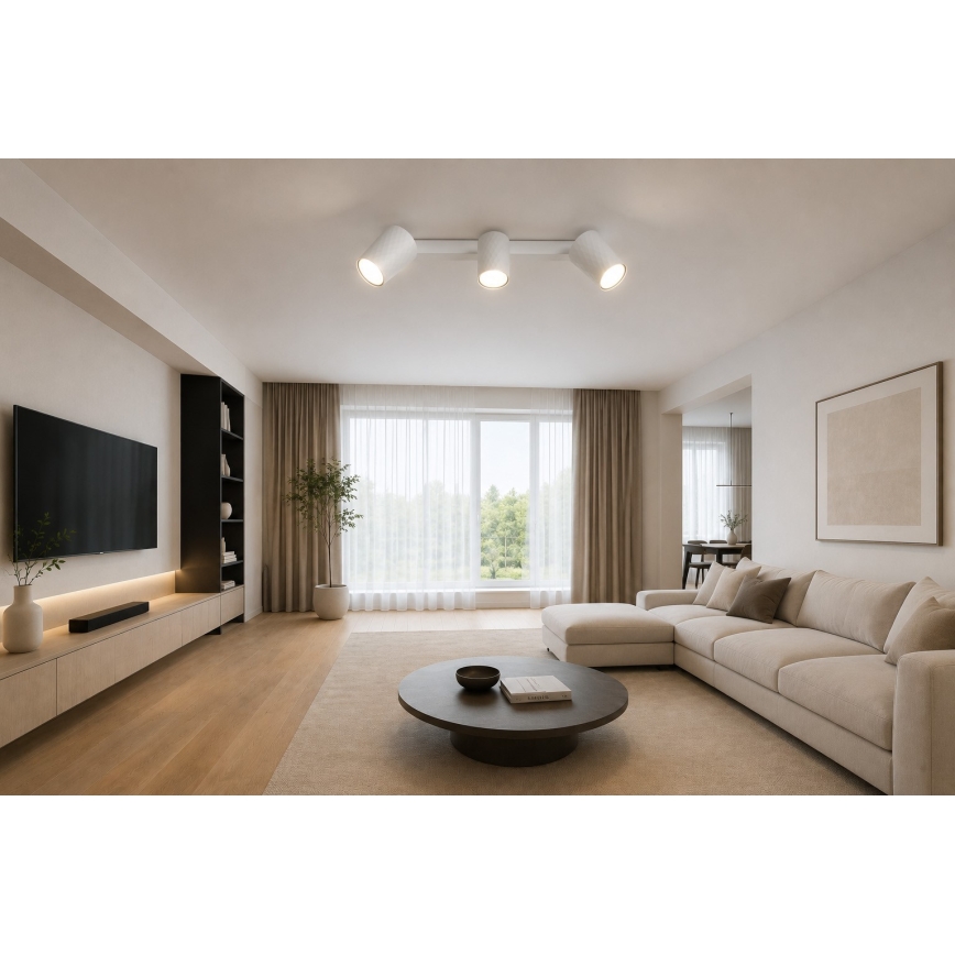 Faretto orientabile FAMA 3xGU10/30W/230V bianco
