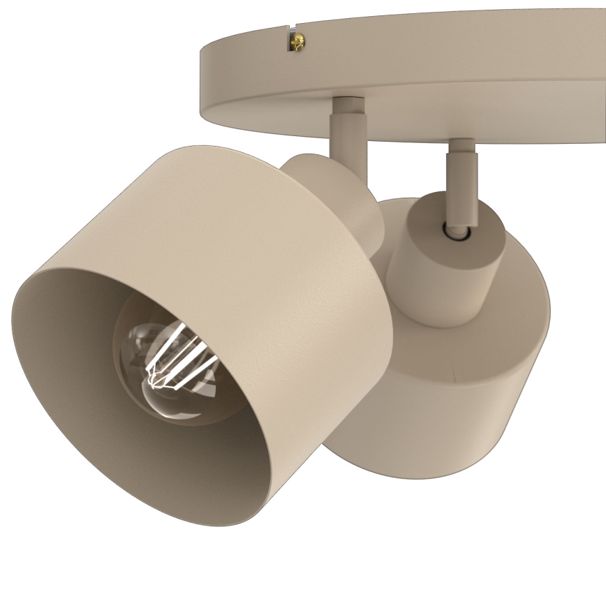 Faretto PARKLA 3xE27/15W/230V beige