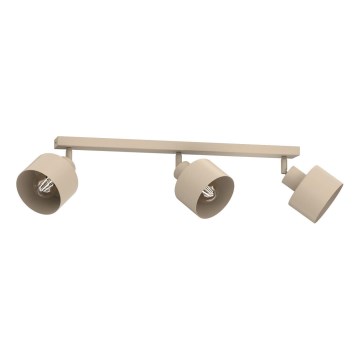 Faretto PARKLA 3xE27/15W/230V beige
