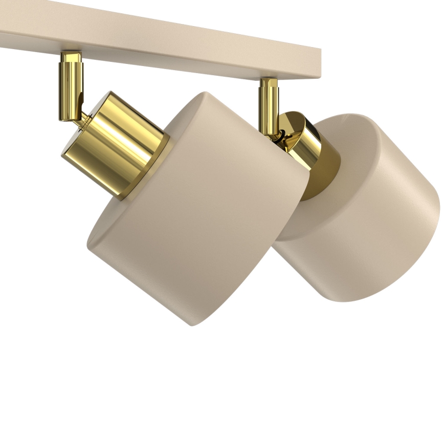 Faretto PARKLA 3xE27/15W/230V beige/oro