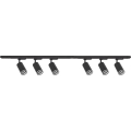Faretto per binario PIPE 6xGU10/10W/230V, nero