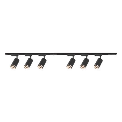 Faretto per binario PIPE 6xGU10/10W/230V, nero