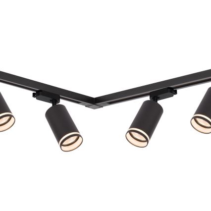Faretto per binario PIPE 6xGU10/10W/230V, nero