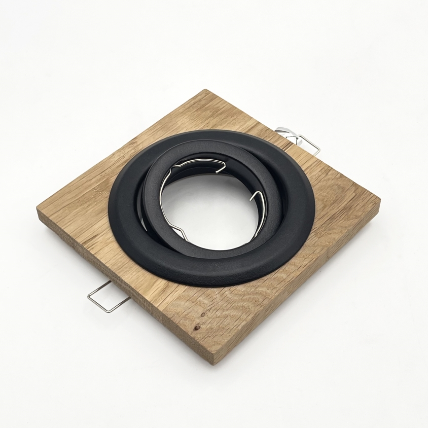 Faretto per controsoffitto TOBBY 1xGU10/20W/230V 11,5x11,5 cm rovere/nero