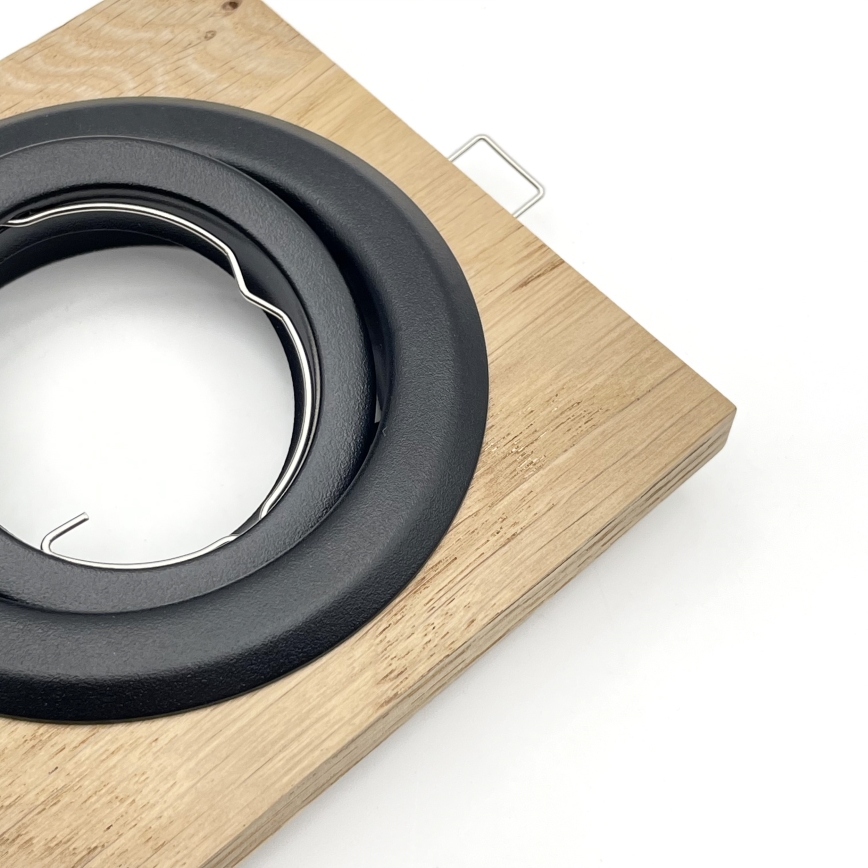 Faretto per controsoffitto TOBBY 1xGU10/20W/230V 11,5x11,5 cm rovere/nero